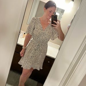 White and Black Spotted Dress